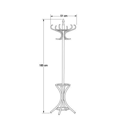 Handy Mate Dorya 12li Ahşap Askılık-Mavi 51x185x51 cm (GxYxD) - 3