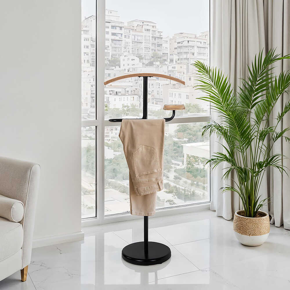 Handy Mate Grazia Metal/Ahşap Dilsiz Uşak-Siyah/Meşe 46x109x105 cm