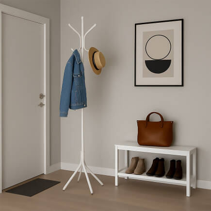 Handy Mate Luce Metal Askılık-Beyaz 51x173x51 cm - 1