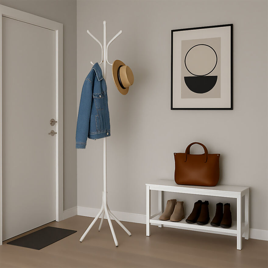 Handy Mate Luce Metal Askılık-Beyaz 51x173x51 cm - 1