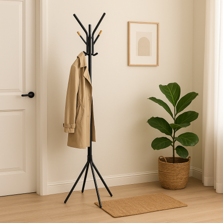Handy Mate Maximo Çok Kollu Metal Askılık-Siyah 43x179x43 cm - 1