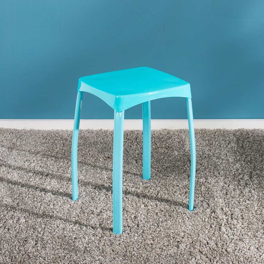 Handy Mate Star Parlak Renkli Tabure-Mavi 30x46x30 cm (GxYxD) - 5