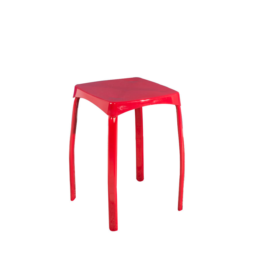 Handy Mate Star Parlak Renkli Tabure-Kırmızı 30x46x30 cm (GxYxD) - 2