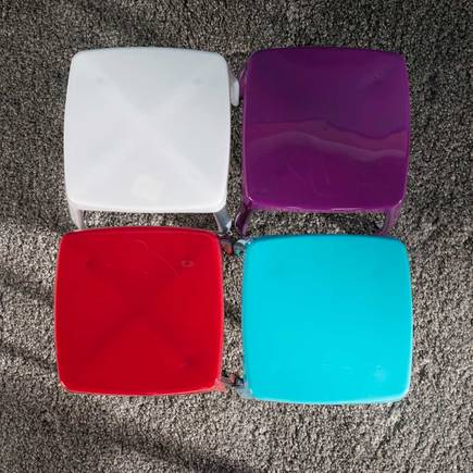 Handy Mate Star Parlak Renkli Tabure-Kırmızı 30x46x30 cm (GxYxD) - 5