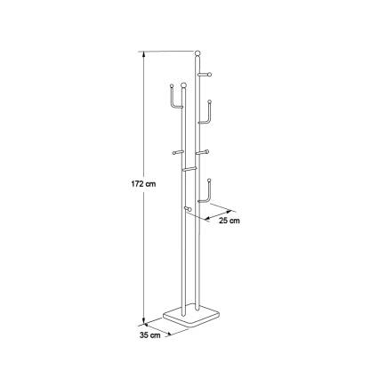Handy Mate Vitale Metal Ahşap Askılık-Beyaz 35x172x25 cm - 5