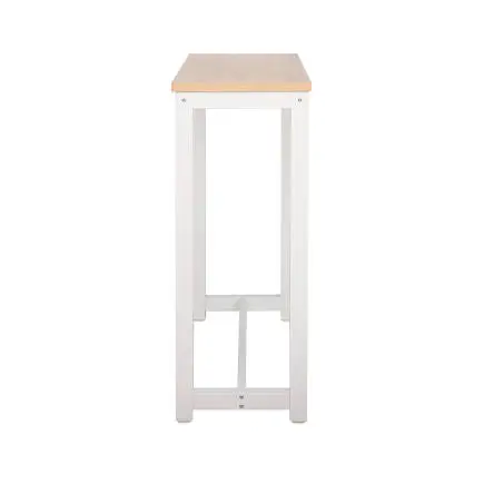 High-Rise 2 Tabureli Yüksek Ayaklı Yemek Masası - Beyaz 120x40x100 - 9