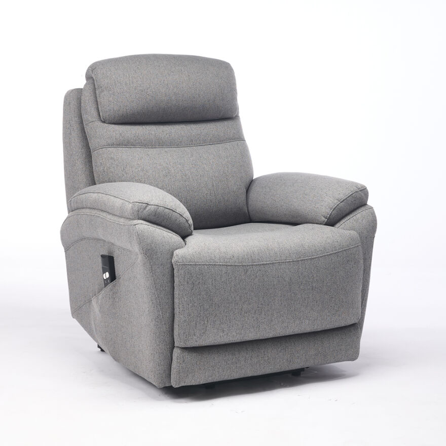 Lisbon Power Lift Otomatik Mekanizmalı Baba ve TV Koltuğu Bej-Gri Kumaş 88x99x106 cm - 4
