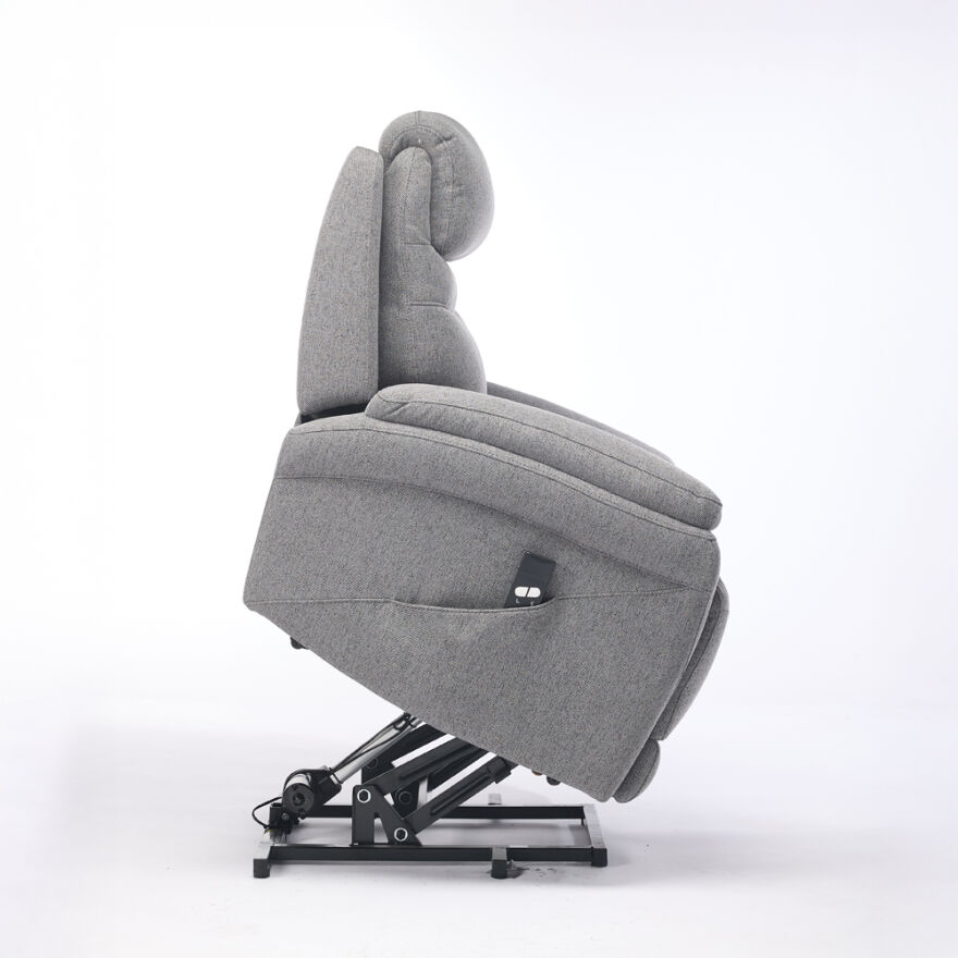 Lisbon Power Lift Otomatik Mekanizmalı Baba ve TV Koltuğu Bej-Gri Kumaş 88x99x106 cm - 18