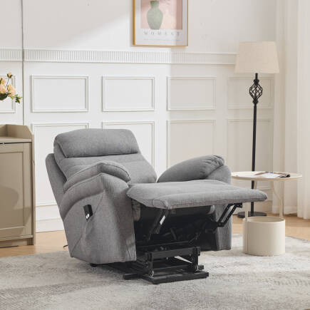 Lisbon Power Lift Otomatik Mekanizmalı Baba ve TV Koltuğu Bej-Gri Kumaş 88x99x106 cm - 12