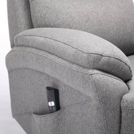 Lisbon Power Lift Otomatik Mekanizmalı Baba ve TV Koltuğu Bej-Gri Kumaş 88x99x106 cm - 10