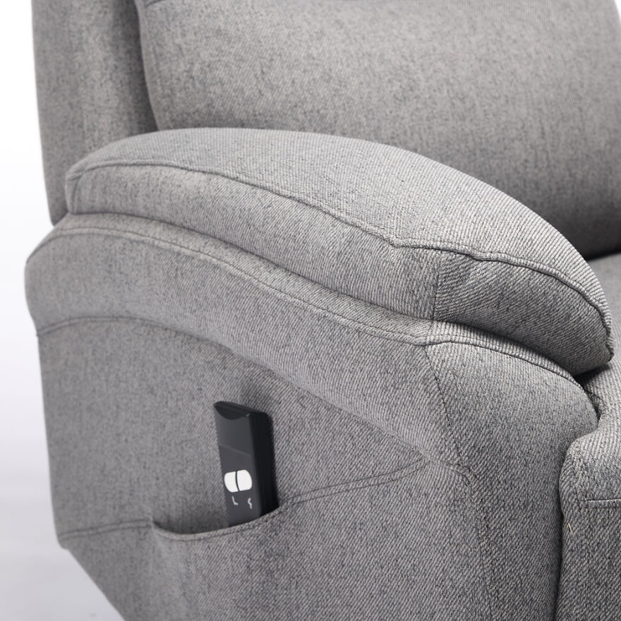 Lisbon Power Lift Otomatik Mekanizmalı Baba ve TV Koltuğu Bej-Gri Kumaş 88x99x106 cm - 10