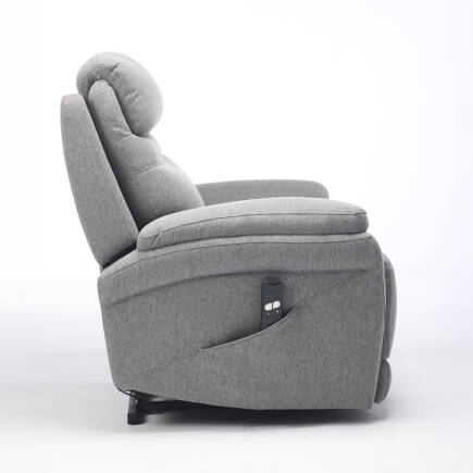 Lisbon Power Lift Otomatik Mekanizmalı Baba ve TV Koltuğu Bej-Gri Kumaş 88x99x106 cm - 5