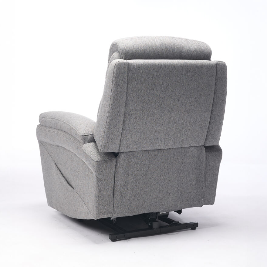 Lisbon Power Lift Otomatik Mekanizmalı Baba ve TV Koltuğu Bej-Gri Kumaş 88x99x106 cm - 7