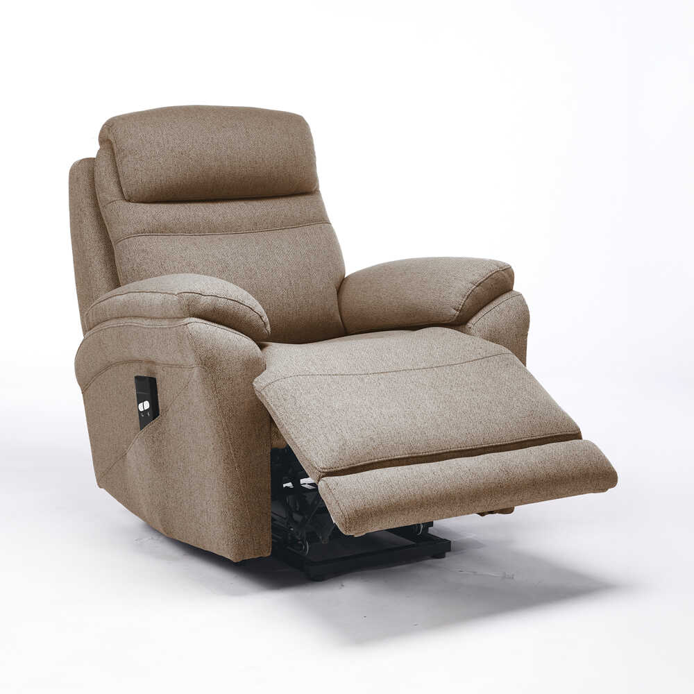 Lisbon Power Lift Otomatik Mekanizmalı Baba ve TV Koltuğu Vizon Kumaş 88x99x106 cm - Adore Mobilya (1)