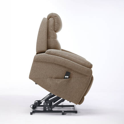 Lisbon Power Lift Otomatik Mekanizmalı Baba ve TV Koltuğu Vizon Kumaş 88x99x106 cm - 14