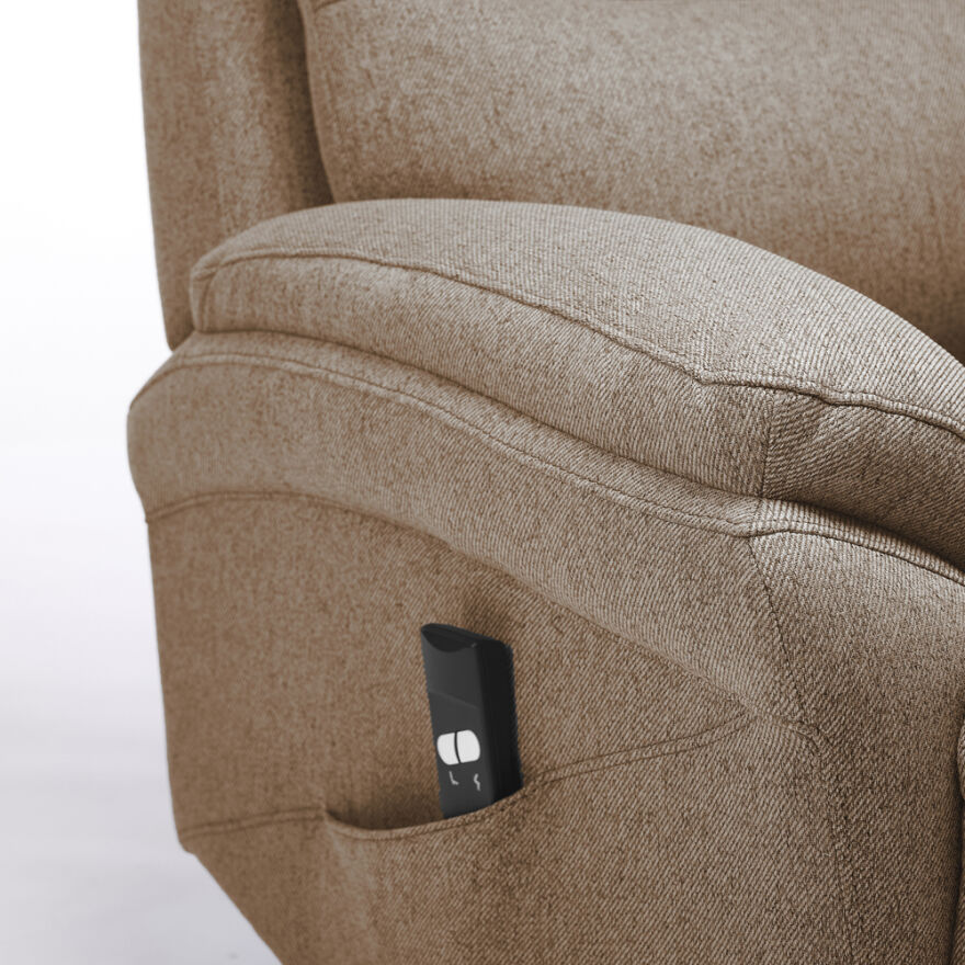 Lisbon Power Lift Otomatik Mekanizmalı Baba ve TV Koltuğu Vizon Kumaş 88x99x106 cm - 12