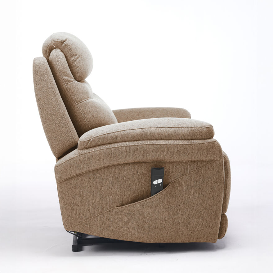 Lisbon Power Lift Otomatik Mekanizmalı Baba ve TV Koltuğu Vizon Kumaş 88x99x106 cm - 6