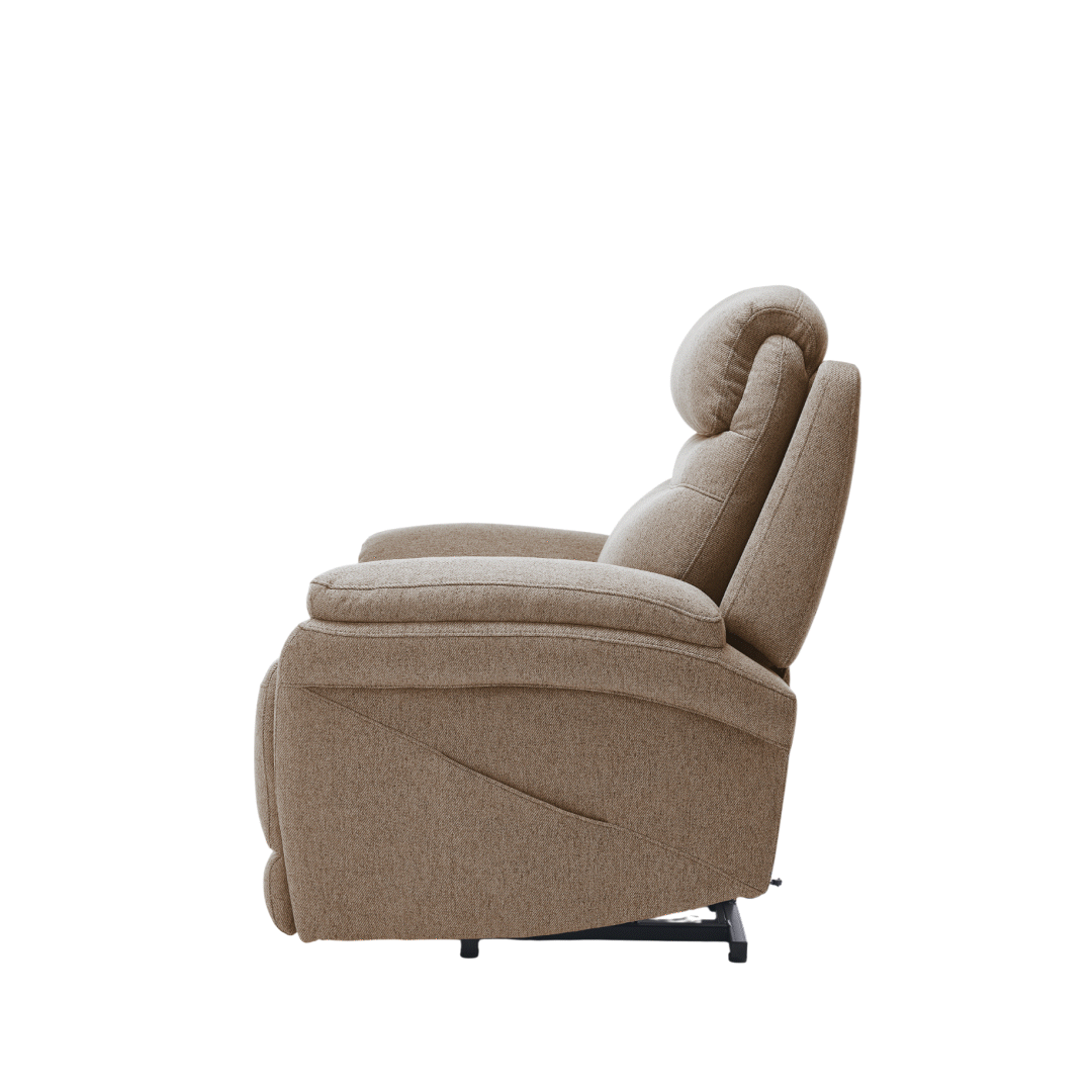 Lisbon Power Lift Otomatik Mekanizmalı Baba ve TV Koltuğu Vizon Kumaş 88x99x106 cm - 2