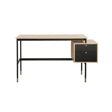 Madrid 2 Çekmeceli Çalışma Masası Ceviz/Siyah 137.5x54x76 cm - 2