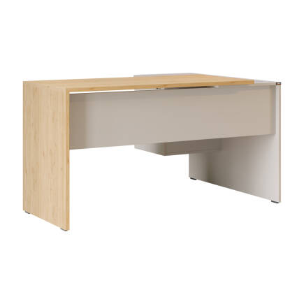 Madrid 3 Çekmeceli L Çalışma Masası - Florida Meşe/Vizon 140x75x107 cm - 10