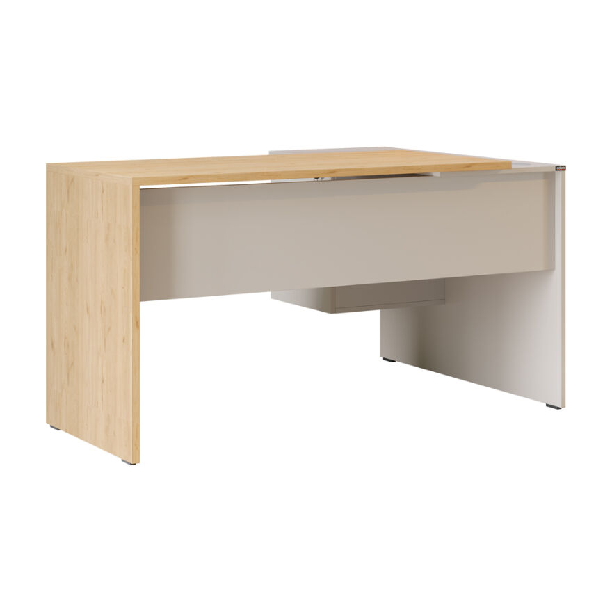 Madrid 3 Çekmeceli L Çalışma Masası - Florida Meşe/Vizon 140x75x107 cm - 10