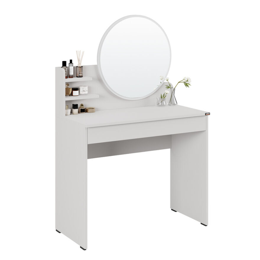 Make-Up Makyaj Masası - Diamond Beyaz 90x138x45 cm - 5