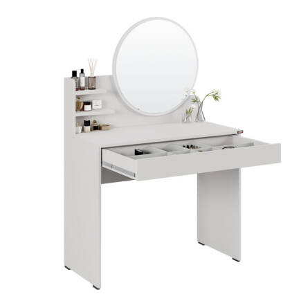 Make-Up Makyaj Masası - Diamond Beyaz 90x138x45 cm - 6