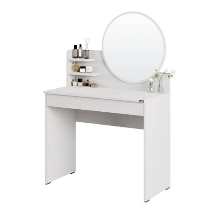 Make-Up Makyaj Masası - Diamond Beyaz 90x138x45 cm - 7