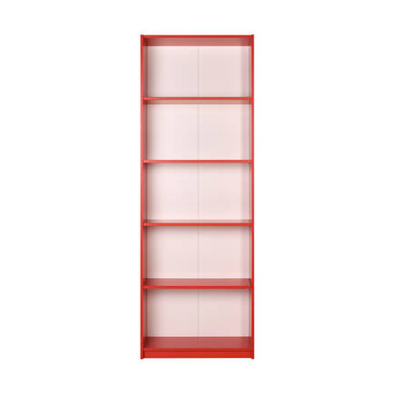 Max 5 Raflı Kitaplık - Kırmızı 58x170x23 cm (GxYxD) - 5