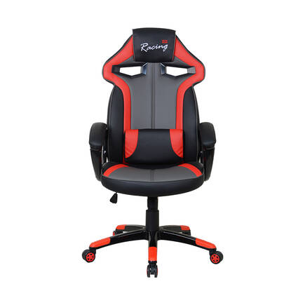 Max Racing Combat Oyuncu ve Çalışma Koltuğu-Siyah-Gri-Kırmızı 63,5x119-129x69,5 cm (GxYxD) (1)