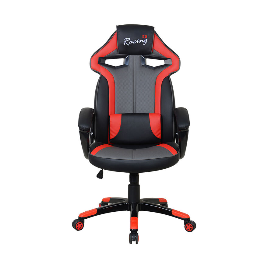 Max Racing Combat Oyuncu ve Çalışma Koltuğu-Siyah-Gri-Kırmızı 63,5x119-129x69,5 cm (GxYxD) - 2