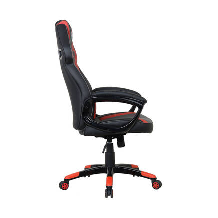 Max Racing Combat Oyuncu ve Çalışma Koltuğu-Siyah-Gri-Kırmızı 63,5x119-129x69,5 cm (GxYxD) - 3