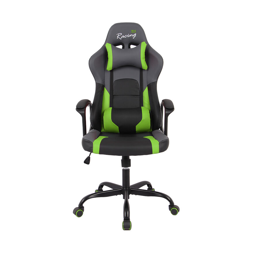 Max Racing Speed Oyuncu ve Çalışma Koltuğu-Siyah-Yeşil 61x118-128x63 cm (GxYxD) - 2