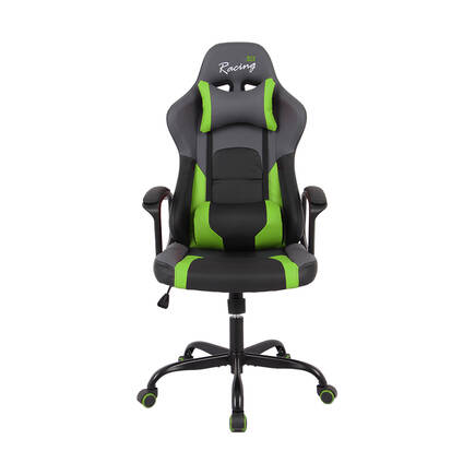 Max Racing Speed Oyuncu ve Çalışma Koltuğu-Siyah-Yeşil 61x118-128x63 cm (GxYxD) - 2