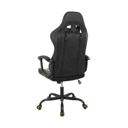 Max Racing Speed Oyuncu ve Çalışma Koltuğu-Siyah-Yeşil 61x118-128x63 cm (GxYxD) - 5