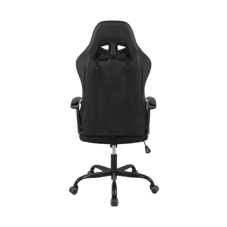 Max Racing Speed Oyuncu ve Çalışma Koltuğu-Siyah-Yeşil 61x118-128x63 cm (GxYxD) - 6