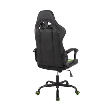 Max Racing Speed Oyuncu ve Çalışma Koltuğu-Siyah-Yeşil 61x118-128x63 cm (GxYxD) - 7