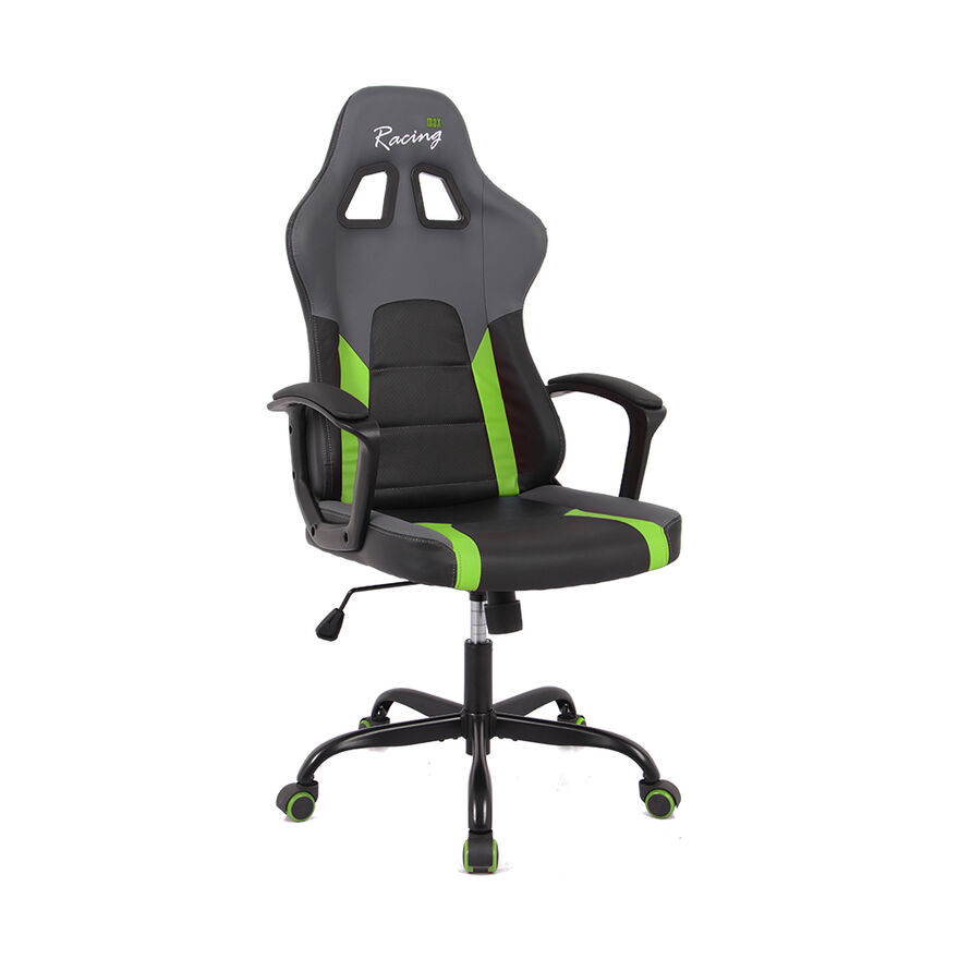 Max Racing Speed Oyuncu ve Çalışma Koltuğu-Siyah-Yeşil 61x118-128x63 cm (GxYxD) - 9