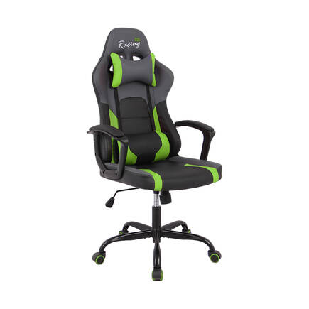 Max Racing Speed Oyuncu ve Çalışma Koltuğu-Siyah-Yeşil 61x118-128x63 cm (GxYxD) - 1