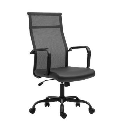 Milan Tasarım Ofis ve Yönetici Koltuğu-File Kumaş-Siyah 54,5x105,5-115,5x61,5 cm (GxYxD) 