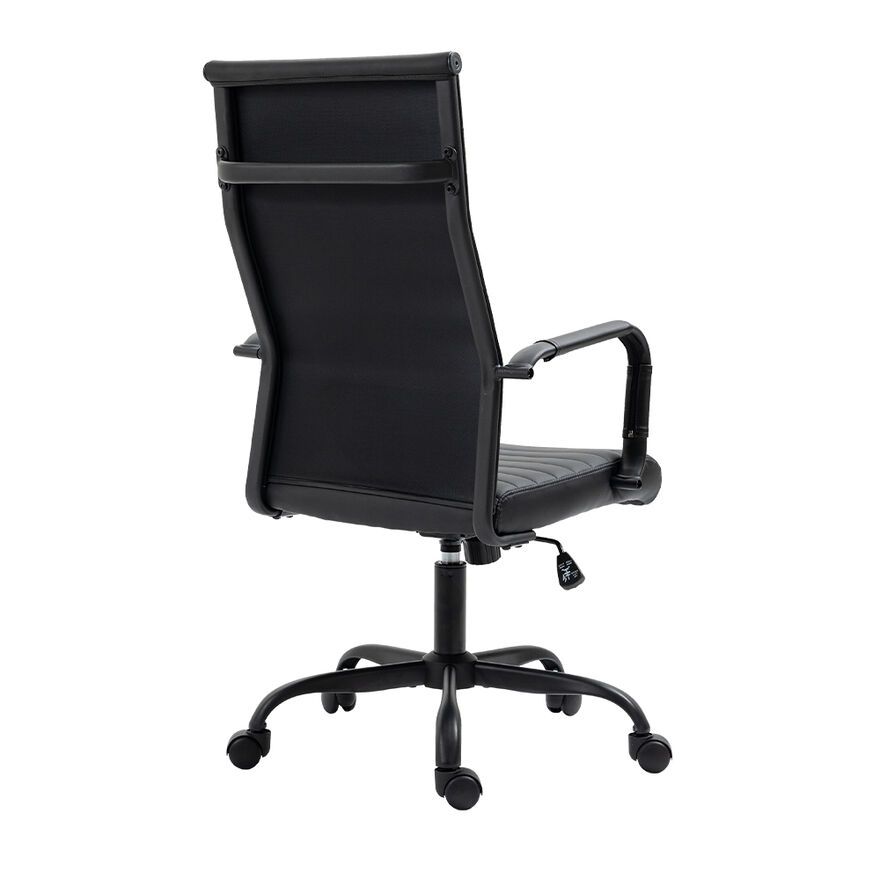 Milan Tasarım Ofis ve Yönetici Koltuğu-S.Deri-Siyah 54,5x105,5-115,5x61,5 cm (GxYxD) - 5