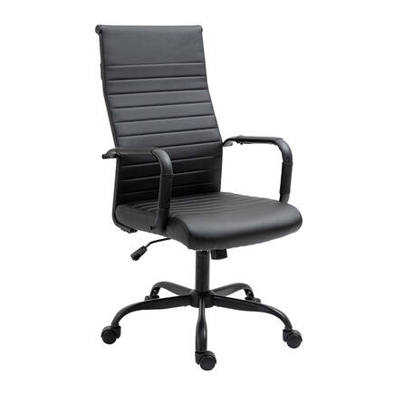 Milan Tasarım Ofis ve Yönetici Koltuğu-S.Deri-Siyah 54,5x105,5-115,5x61,5 cm (GxYxD) - 1