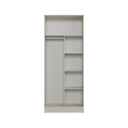 Milano Gardırop Opsiyonel 2 Kapaklı Ara Bölmeli Gövde - Vizon 90x223x60 cm - Adore Mobilya