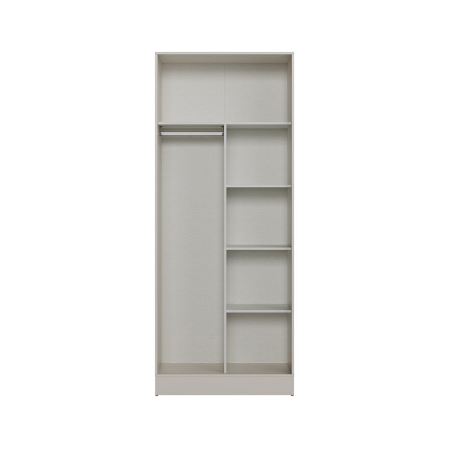 Milano 2 Kapakllı Ara Bölmeli Gardırop Gövde - Vizon 90x223x60 cm - 1