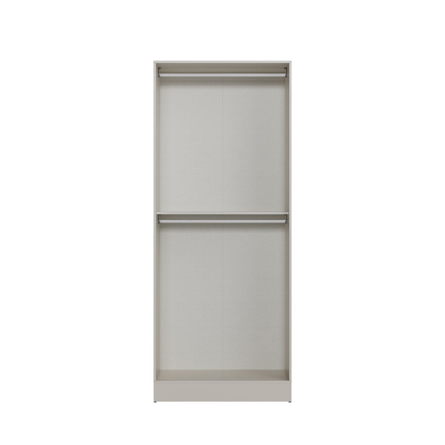 Milano 2 Kapaklı Çift Askılıklı Gardırop Gövde - Vizon 90x223x60 cm - 1
