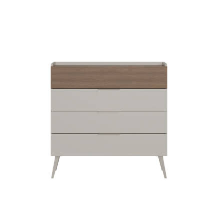 Milano 4 Çekmeceli Şifonyer - Vizon/Zebra 103x101x44 cm - 2