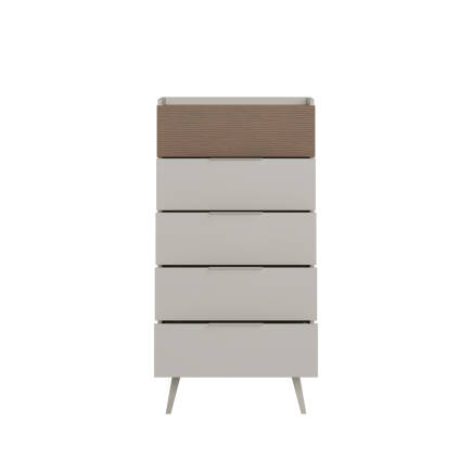 Milano 5 Çekmeceli Şifonyer - Vizon/Zebra 60x121x44 cm - 4
