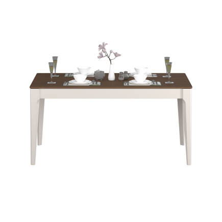 Milano Açılır Yemek Masası - Vizon/Zebra 160-200x78x90 cm - 4