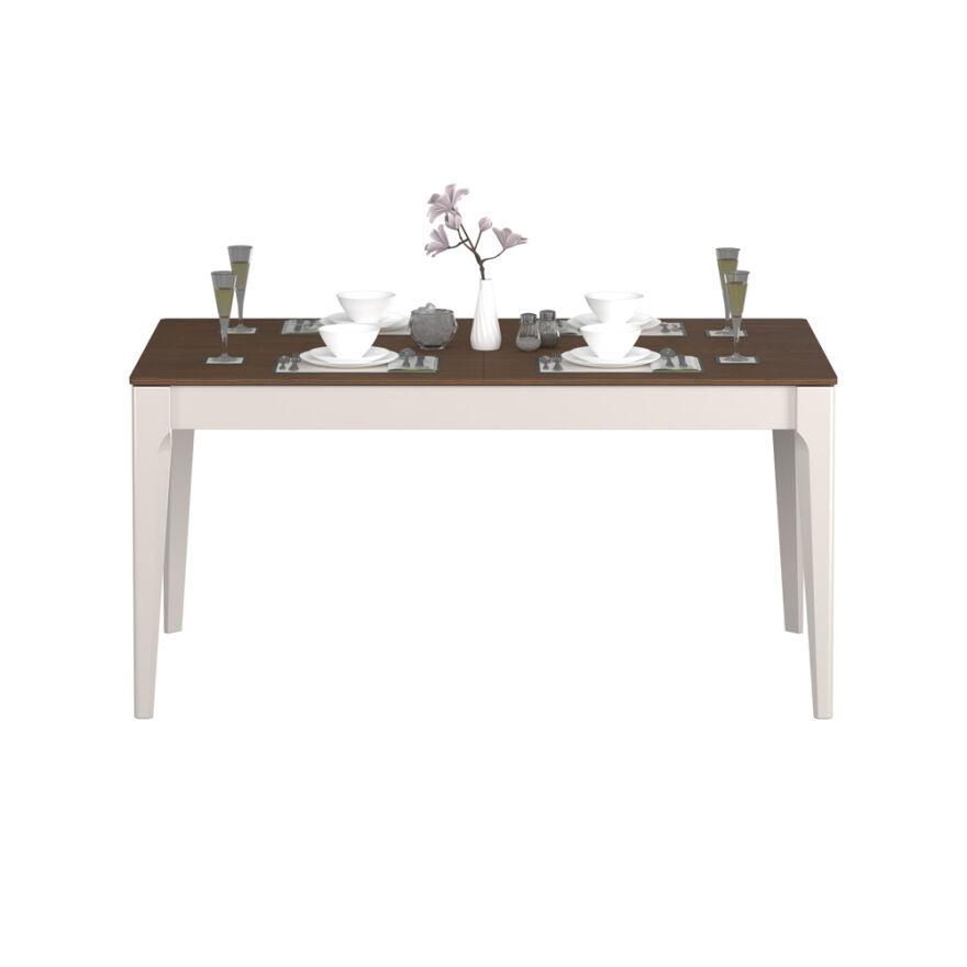 Milano Açılır Yemek Masası - Vizon/Zebra 160-200x78x90 cm - 4