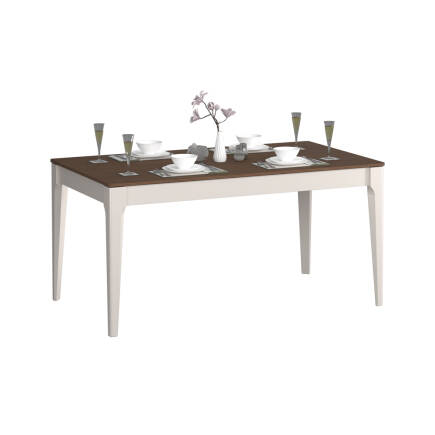 Milano Açılır Yemek Masası - Vizon/Zebra 160-200x78x90 cm - 3